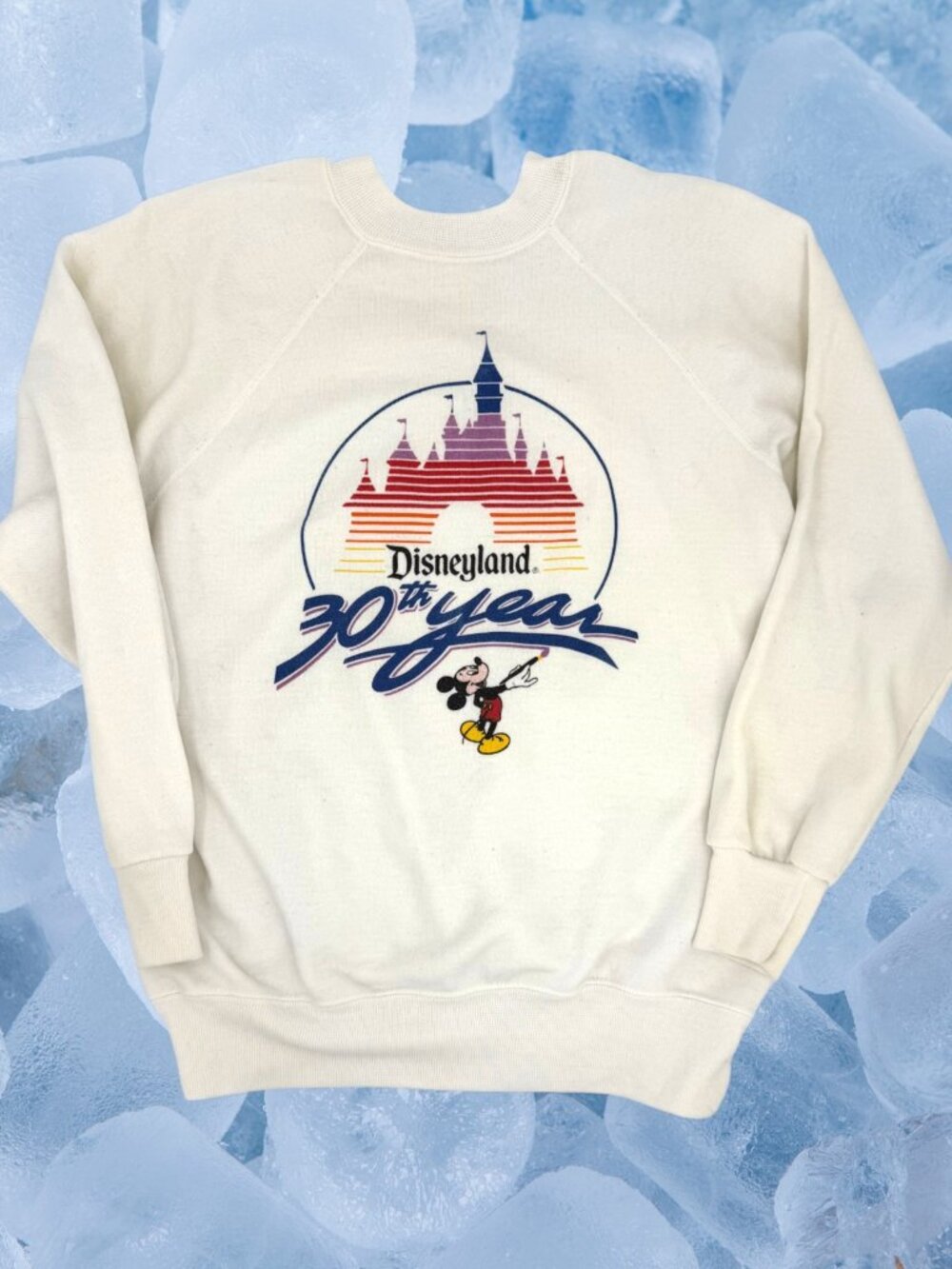Vintage 1985 Disneyland 30 Years Sweatshirt, White, Size Small